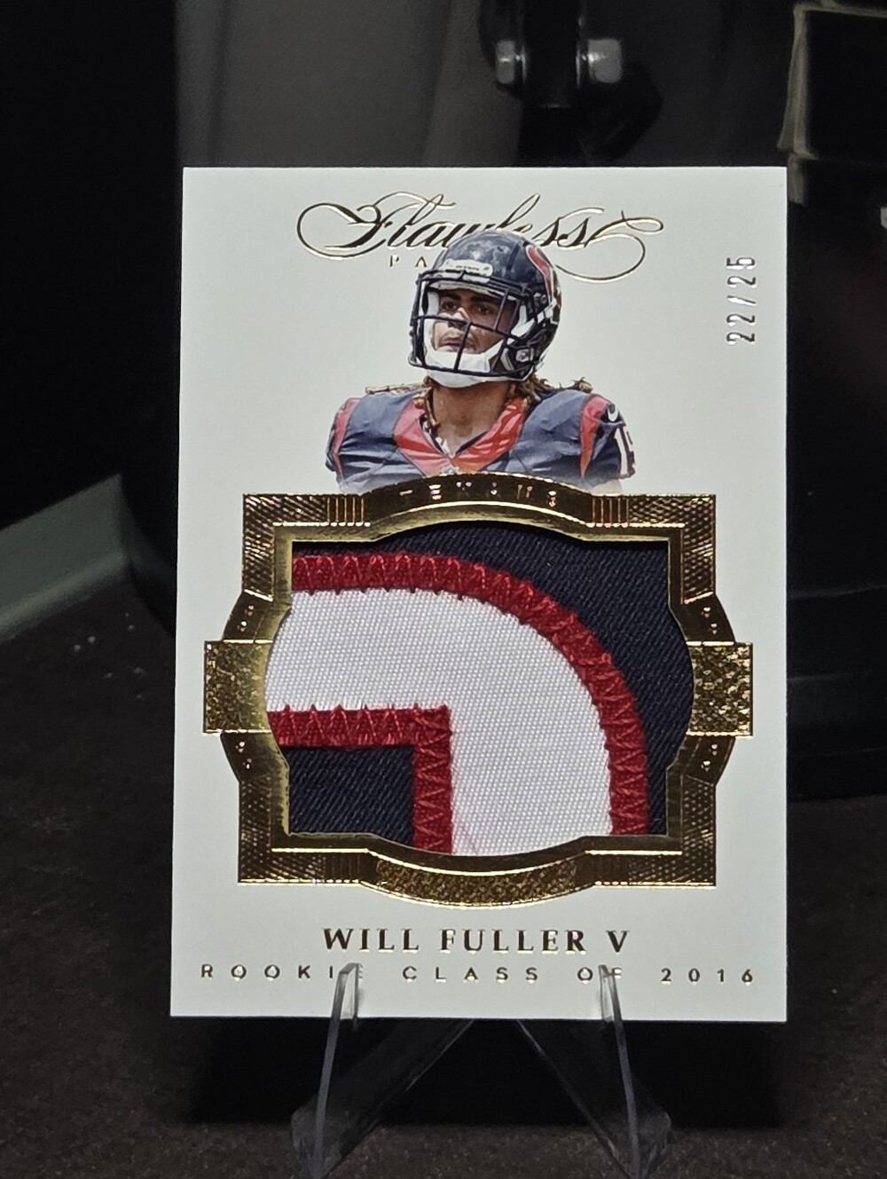 Panini Will Fuller V Rookie Patch Card - Red Navy Gold /25